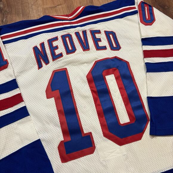 Vintage New York Rangers Petr Nedved Jersey CCM Cosby Authentic NHL Hockey 50 - Picture 4 of 8